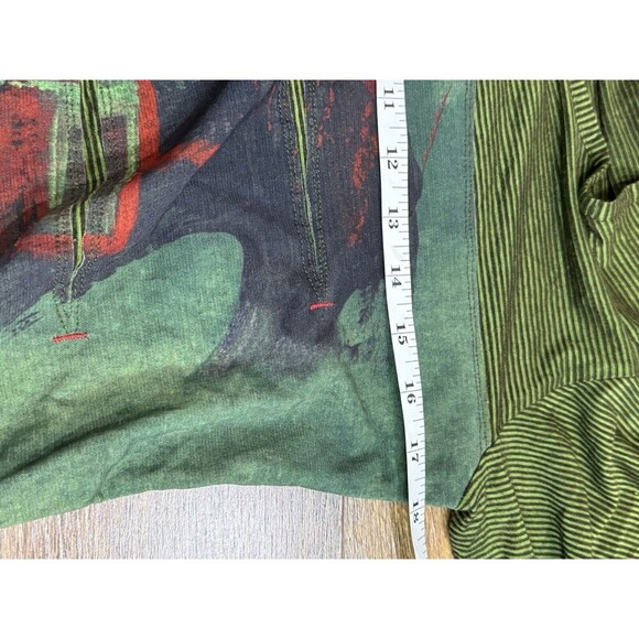Aventures des Toiles Cotton  Long Sleeve Style Abstract Green Boho US SIZE 6 - Picture 9 of 10